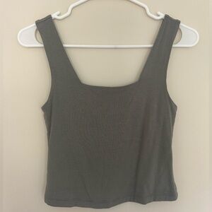 Square-neck Green Tank